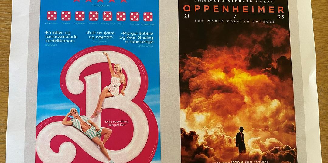 Bilde/illustrasjon for Filmene Barbie og Oppenheimer i Heim