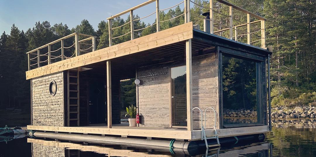 Bilde/illustrasjon for Nyt Skålvikfjorden- Flytende Sauna