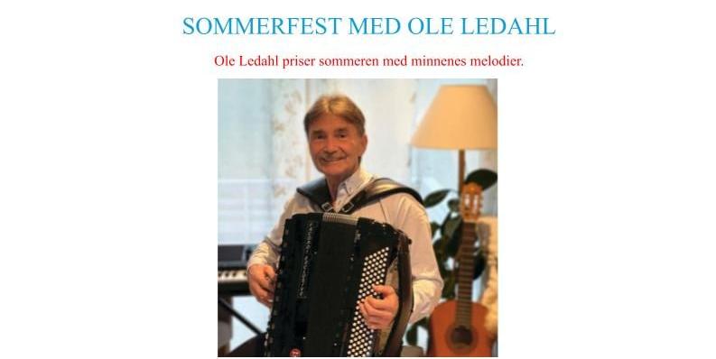 Bilde/illustrasjon for Sommerfest med Ole Ledahl - Heim helsesenter avd. Kyrksæterøra